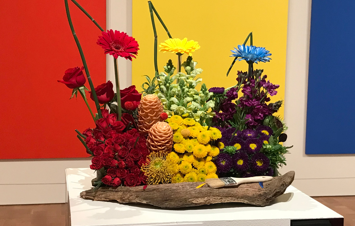 Art in Bloom piece at the Milwaukee Art Museum