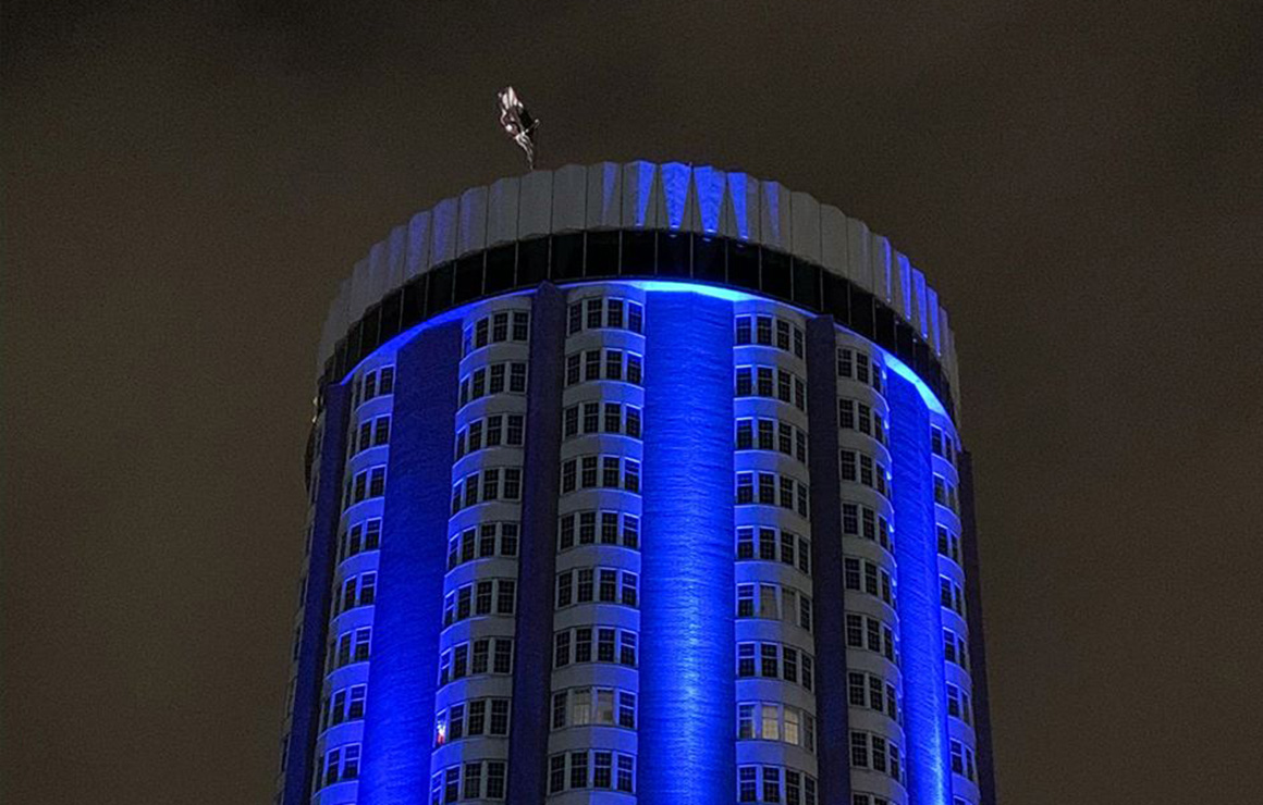 Milwaukee Downtown Light it Blue Pfister