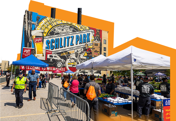 An event at Schlitz Park in downtown Milwaukee.