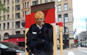 ubox-historic-hospitality-milwaukee-downtown This mural depicts longtime Pfister Hotel bellhop Harold Lewis.