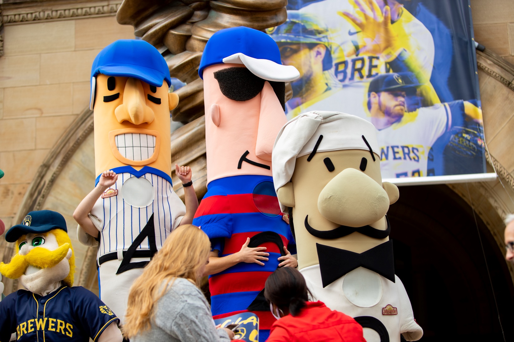Brewers_MKE_DT_Online-19 Three of the Milwaukee Brewers Racing Sausages.
