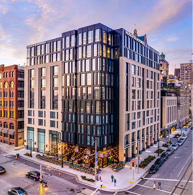 Huron The Huron building in downtown Milwaukee.