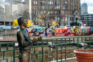 buoyancy by brian kaspr milwaukee riverwalk